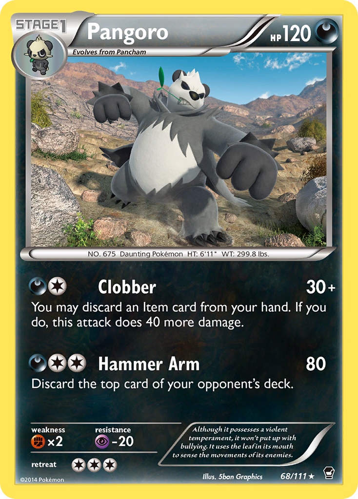 Pangoro (68/111) - Furious Fists Pokémon Card