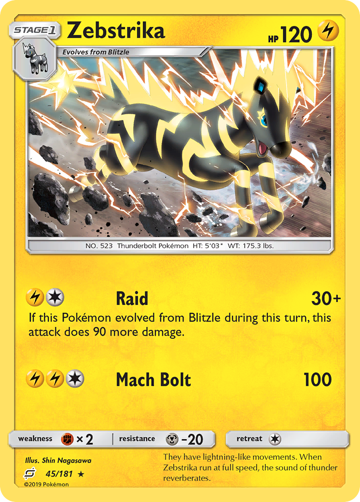 Zebstrika (45/181) - Team Up Pokémon Card