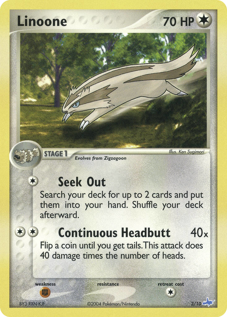 Linoone (3/10) - EX Trainer Kit Latios Pokémon Card