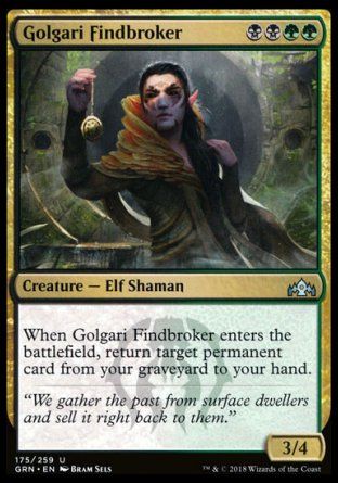 Golgari Findbroker (Guilds of Ravnica) Trading Card