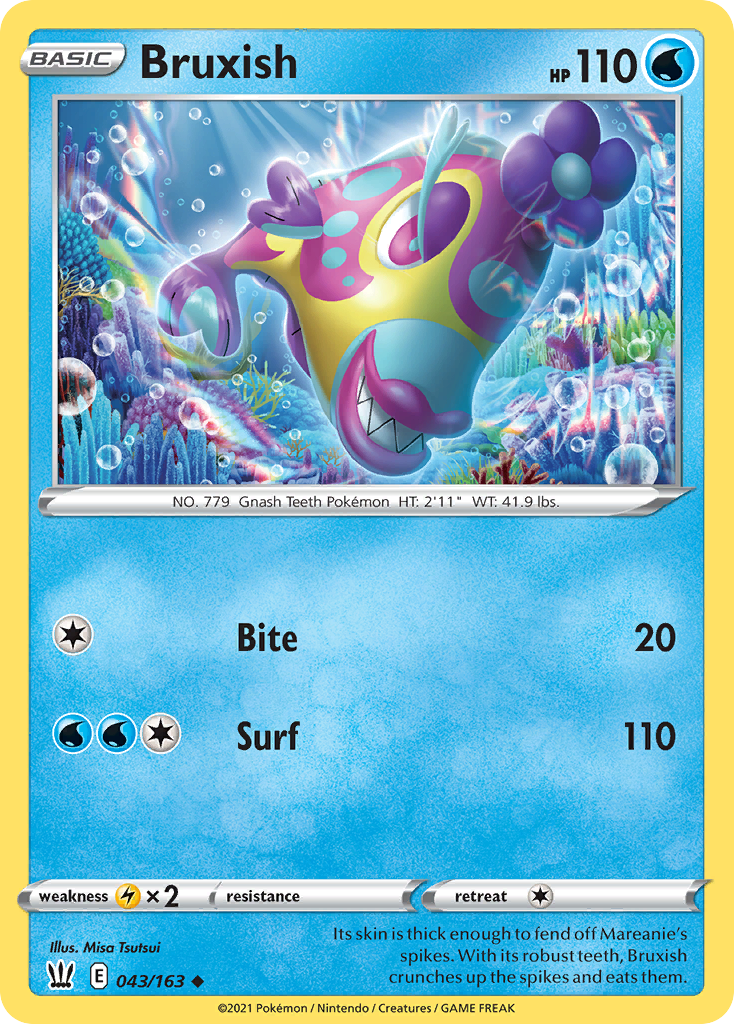 Bruxish (43/163) - Battle Styles Pokémon Card