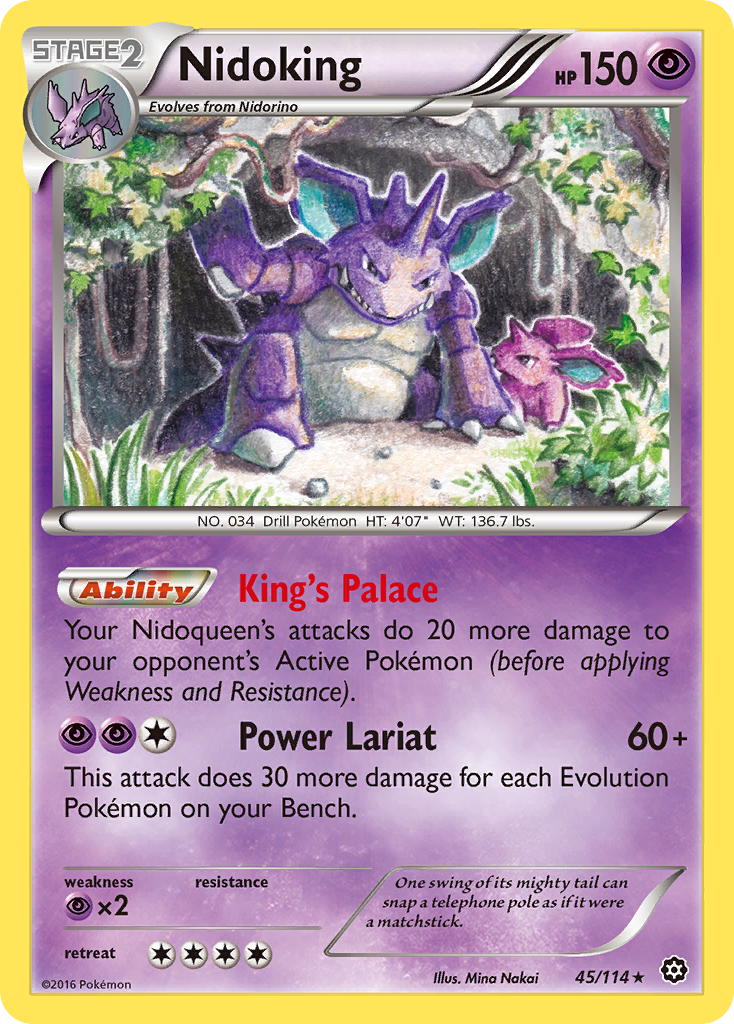 Nidoking (45/114) - Steam Siege Pokémon Card