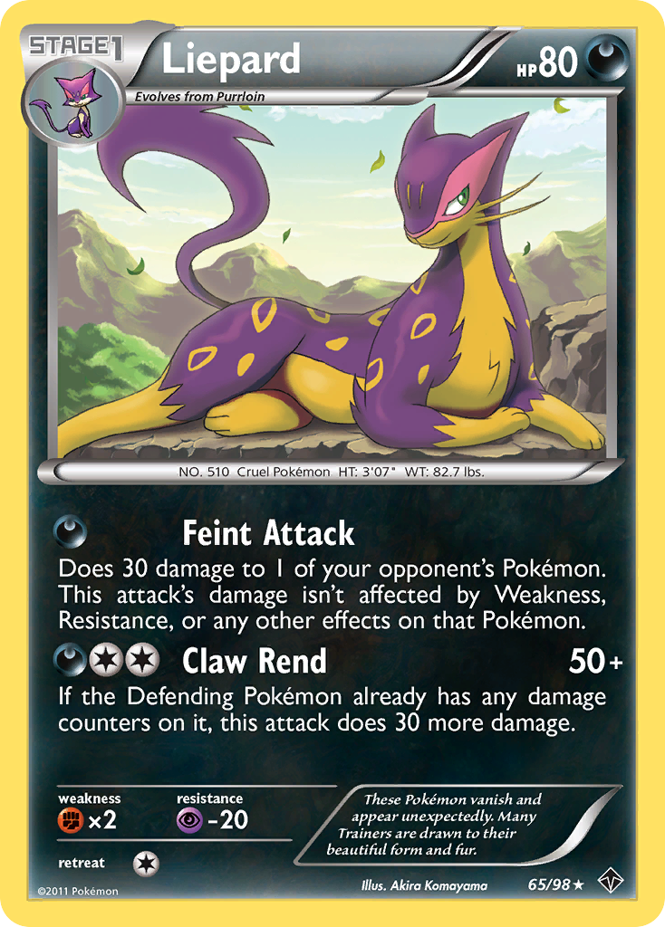 Liepard (65/98) - Emerging Powers Pokémon Card