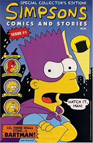 Simpsons Comics and Stories #1. 1st on sale appearance, with poster, graded