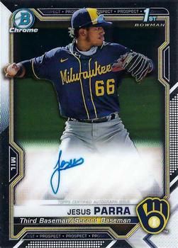 Jesus Parra 2021 Bowman Chrome - Prospect Autographs Baseball #CPA-JPAR Sports Card