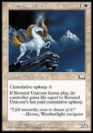 Revered Unicorn (Weatherlight) Trading Card