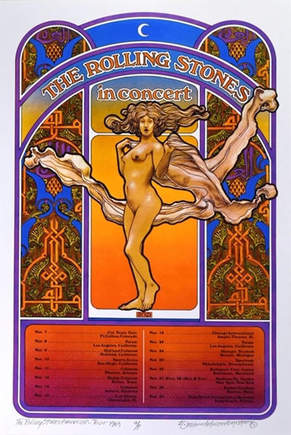 Rolling Stones U.S. tour poster 1969