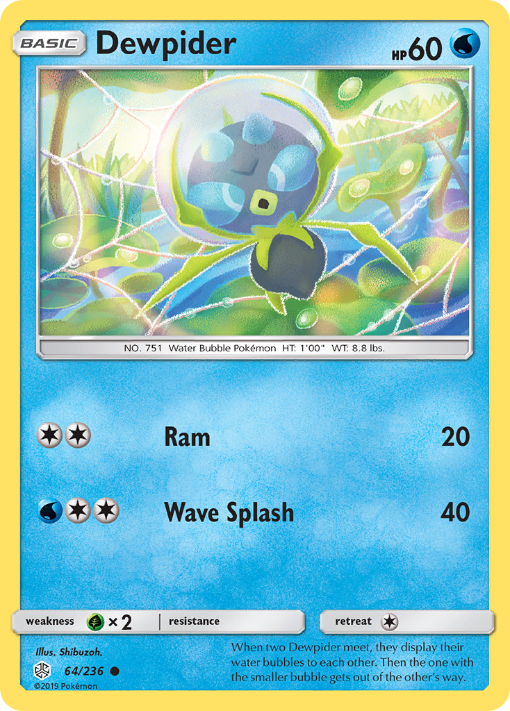 Dewpider (64/236) - Cosmic Eclipse Pokémon Card