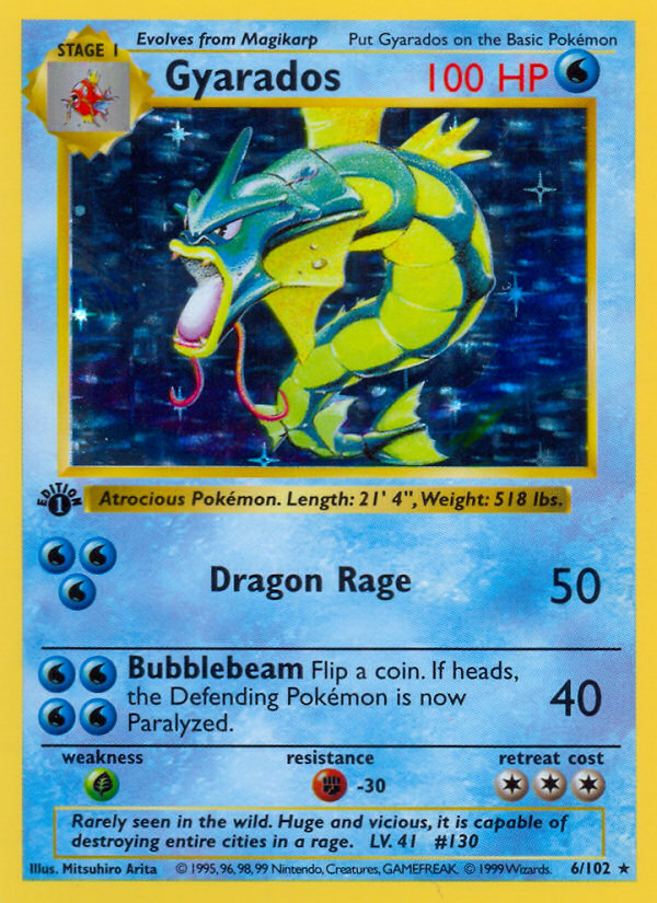 Gyarados (6/102) - Base (1st Edition) Pokémon Card