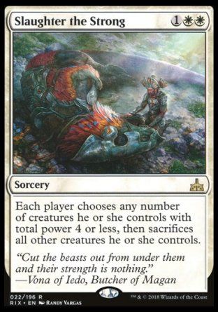 Slaughter the Strong (Rivals of Ixalan) Trading Card