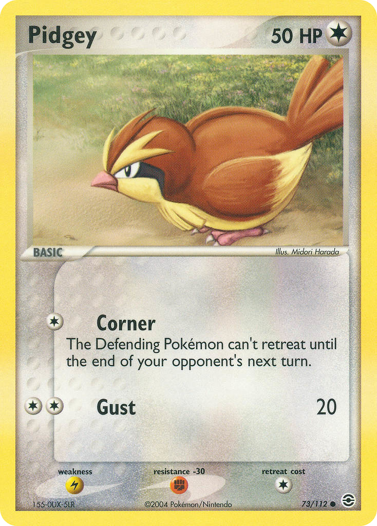 Pidgey (73/112) - FireRed & LeafGreen Pokémon Card