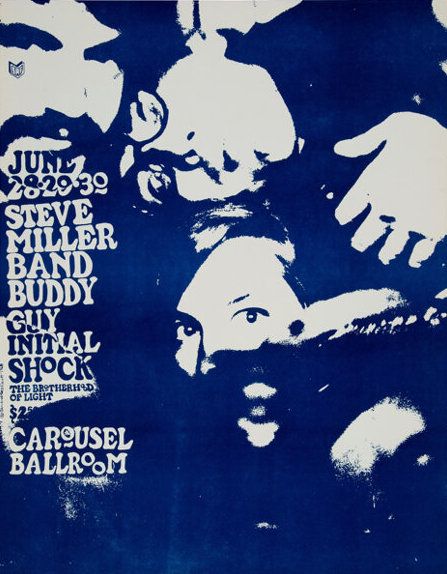 Steve Miller Band & Buddy Guy Carousel Ballroom 1968 Concert Poster