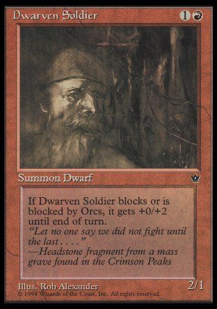 Dwarven Soldier (Fallen Empires) Trading Card