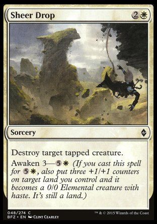 Sheer Drop (Battle for Zendikar) Trading Card