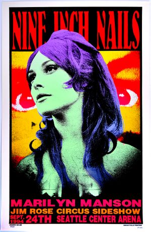 Vintage Marilyn Manson 1996 Sweet Dreams blacklight poster