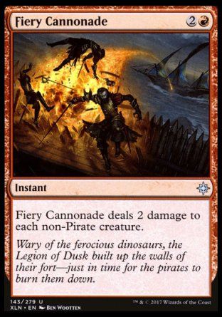 Fiery Cannonade (Ixalan) Trading Card