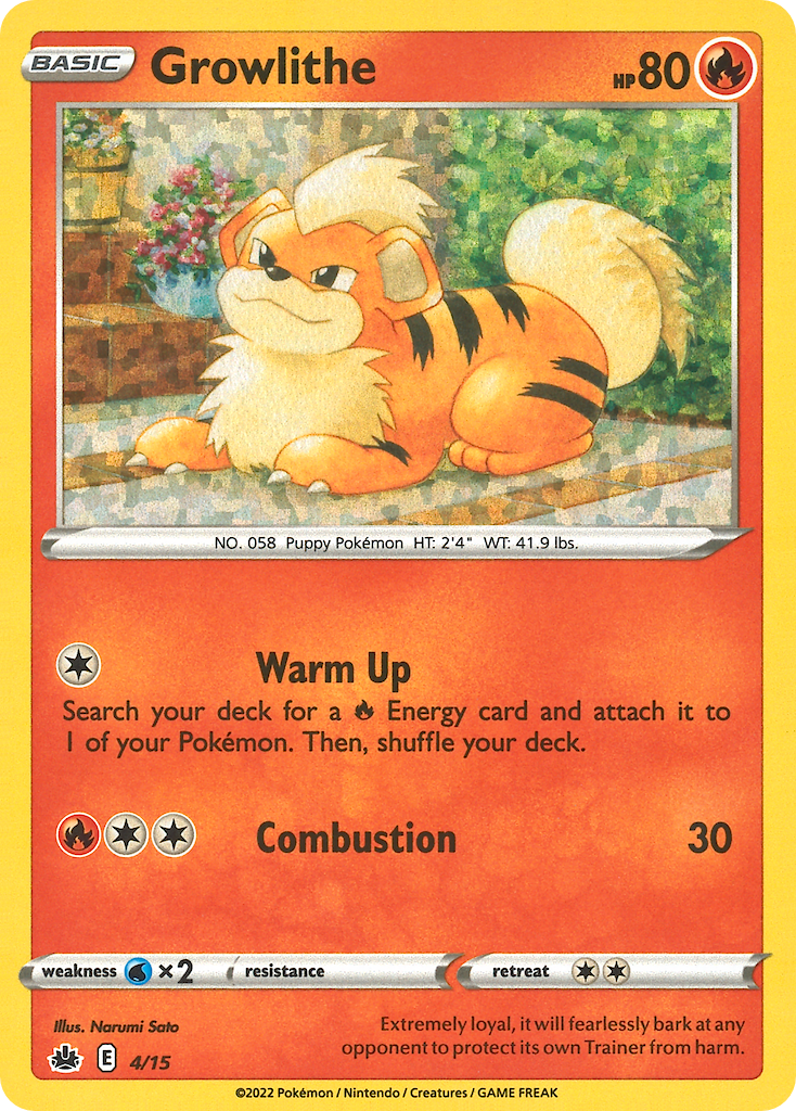 Growlithe (4/15) - McDonald's Collection 2022 Pokémon Card