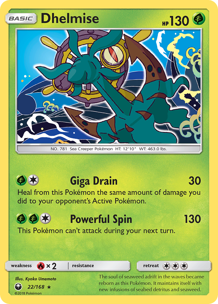 Dhelmise (22/168) - Celestial Storm Pokémon Card