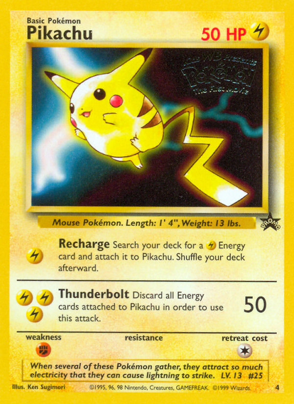 Pikachu (4/53) - Wizards Black Star Promos Pokémon Card