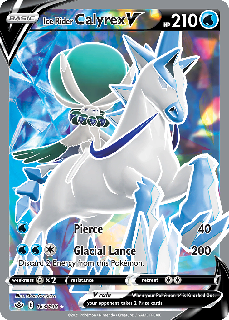 Ice Rider Calyrex V (163/198) - Chilling Reign Pokémon Card