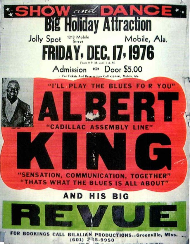 AOR-1.46-OP-1 Albert King Jolly Spot 1976 Concert Poster