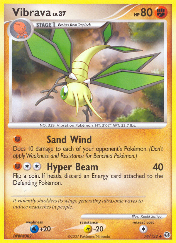 Vibrava (74/132) - Secret Wonders Pokémon Card