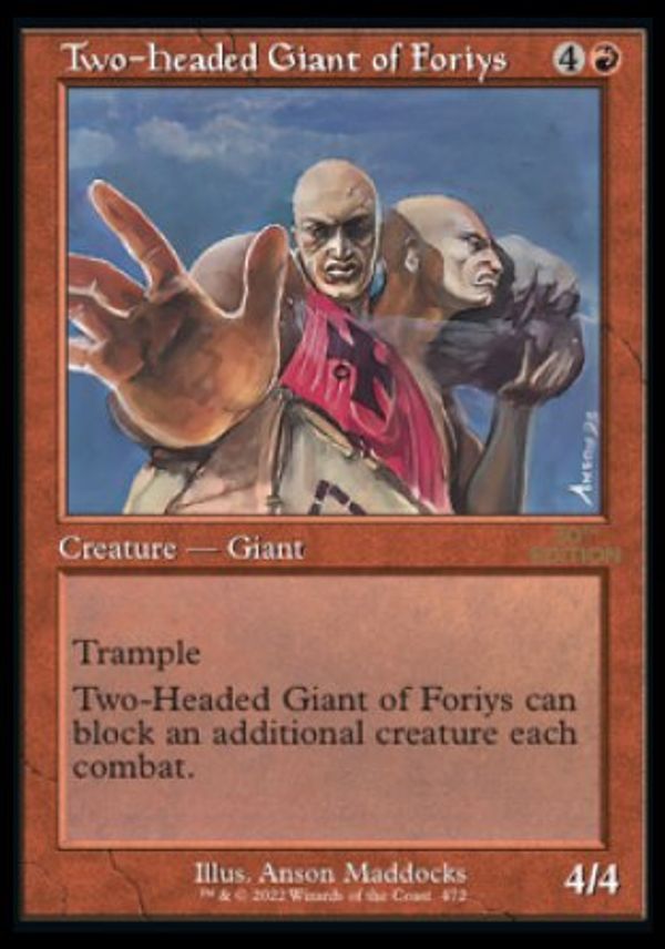 Two-Headed Giant of Foriys (Magic 30th Anniversary Edition - Old Frame)