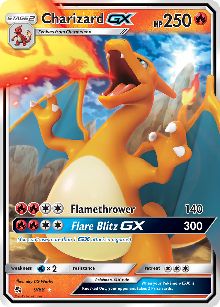 Charizard GX (9/68) - Hidden Fates Pokémon Card