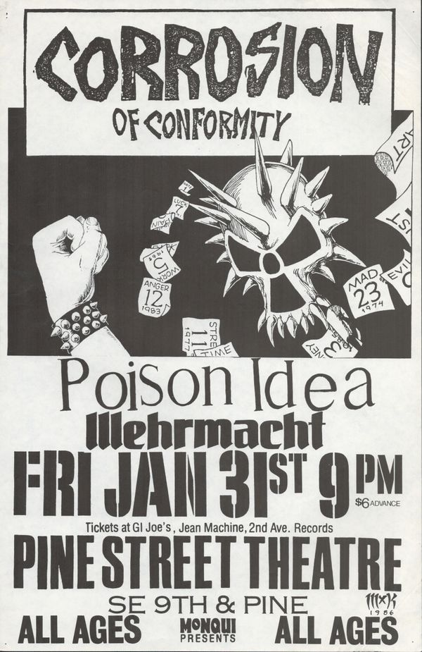 MXP-260.2 Corrosion Of Conformity 1986 Pine Street Theatre  Jan 31