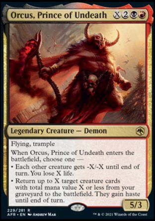 Orcus, Prince of Undeath (Dungeons & Dragons: Adventures in the Forgotten Realms) Trading Card