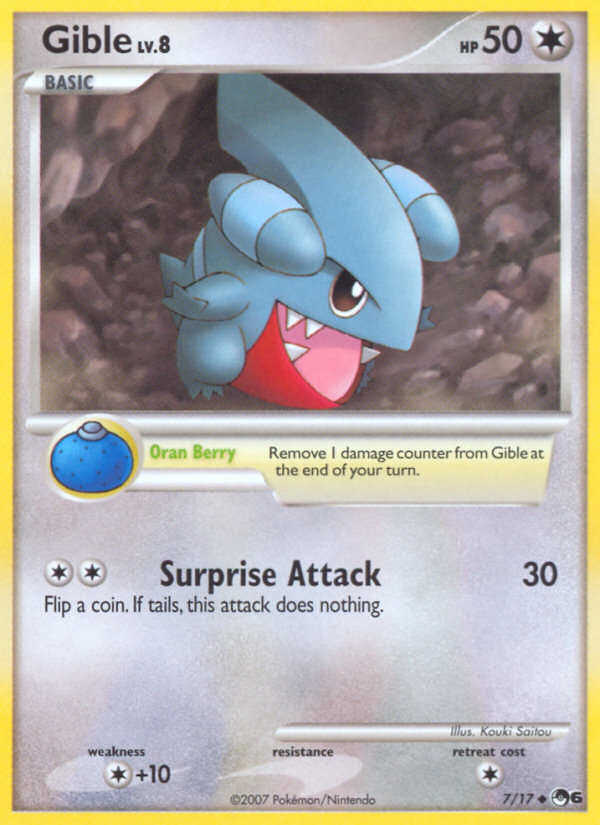 Gible (7/17) - POP Series 6 Pokémon Card