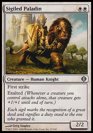 Sigiled Paladin (Shards of Alara) Trading Card