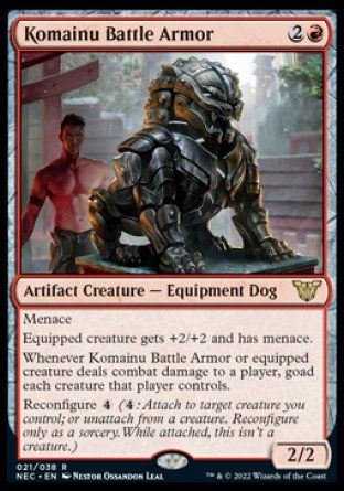 Komainu Battle Armor (Kamigawa Neon Dynasty Commander Decks) Trading Card