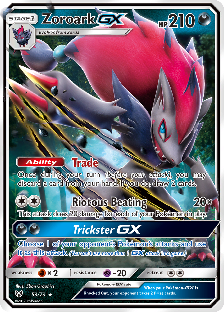 Zoroark GX (53/73) - Shining Legends Pokémon Card