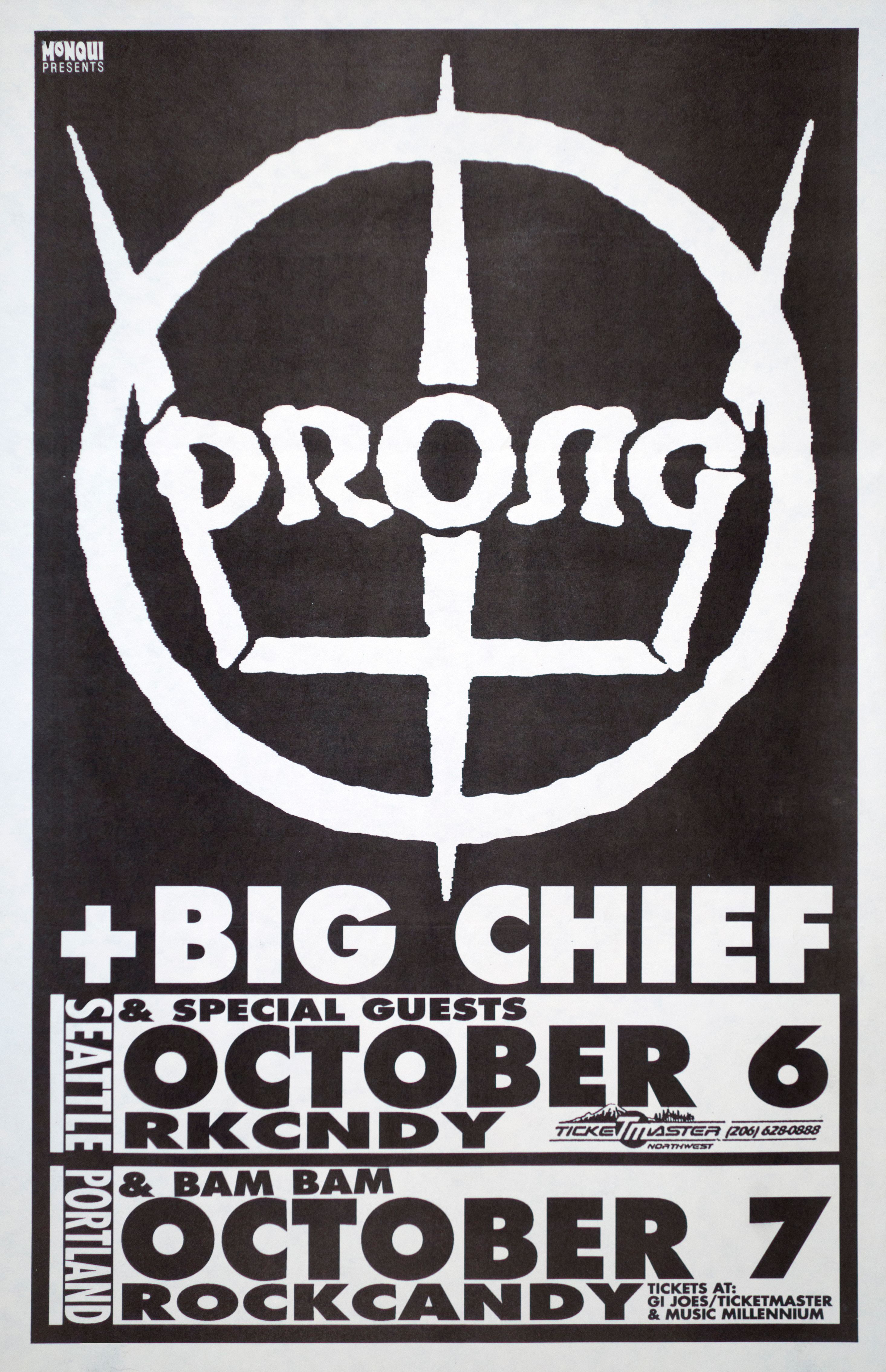 MXP-216.1 Prong 1992 Rkcndy/rockcandy  Oct 7 Concert Poster
