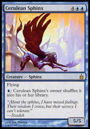 Cerulean Sphinx (Ravnica: City of Guilds) Trading Card