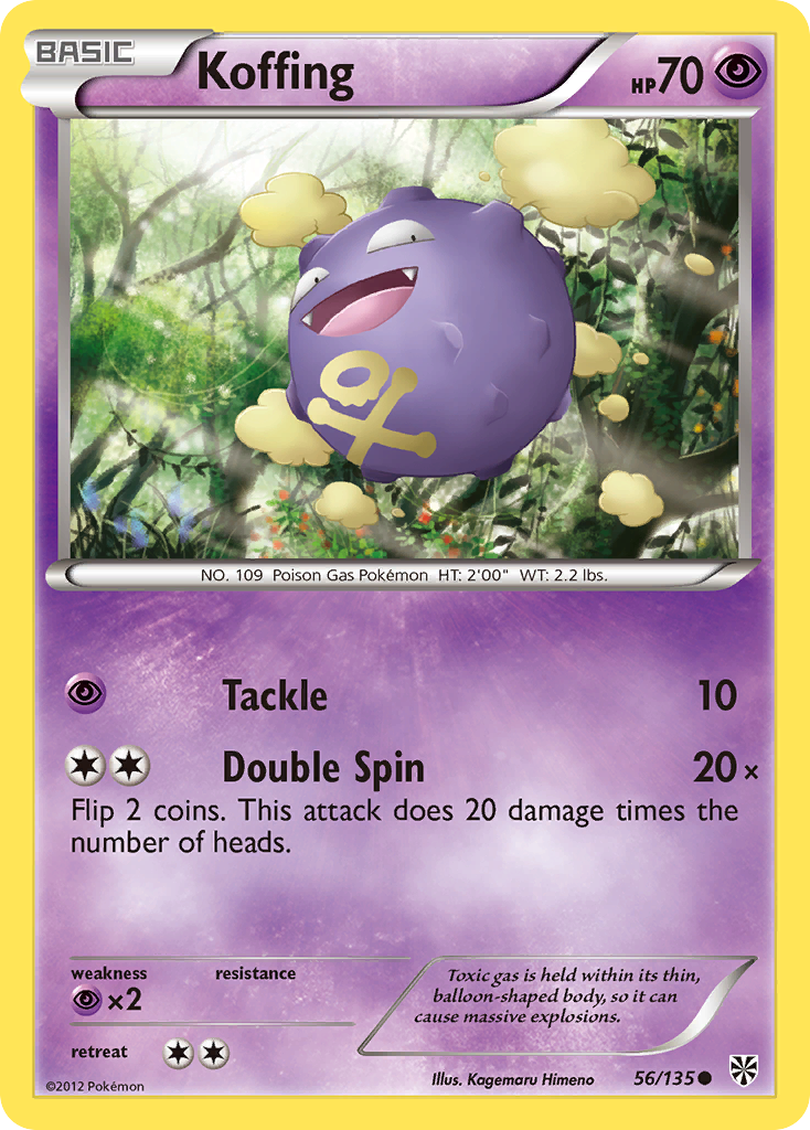 Koffing (56/135) - Plasma Storm Pokémon Card