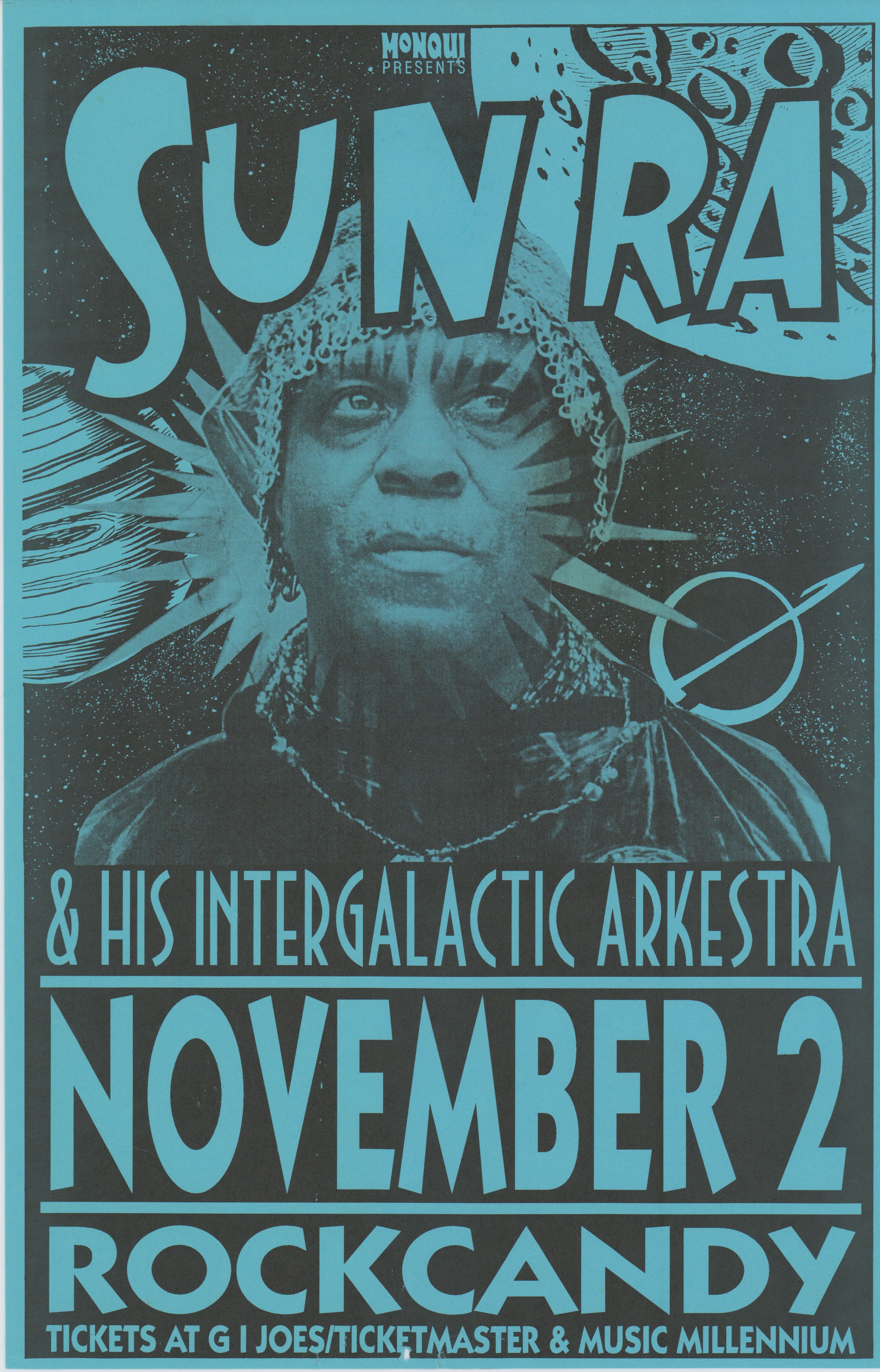 MXP-102.3 Sun Ra Rockcandy 1992 Concert Poster