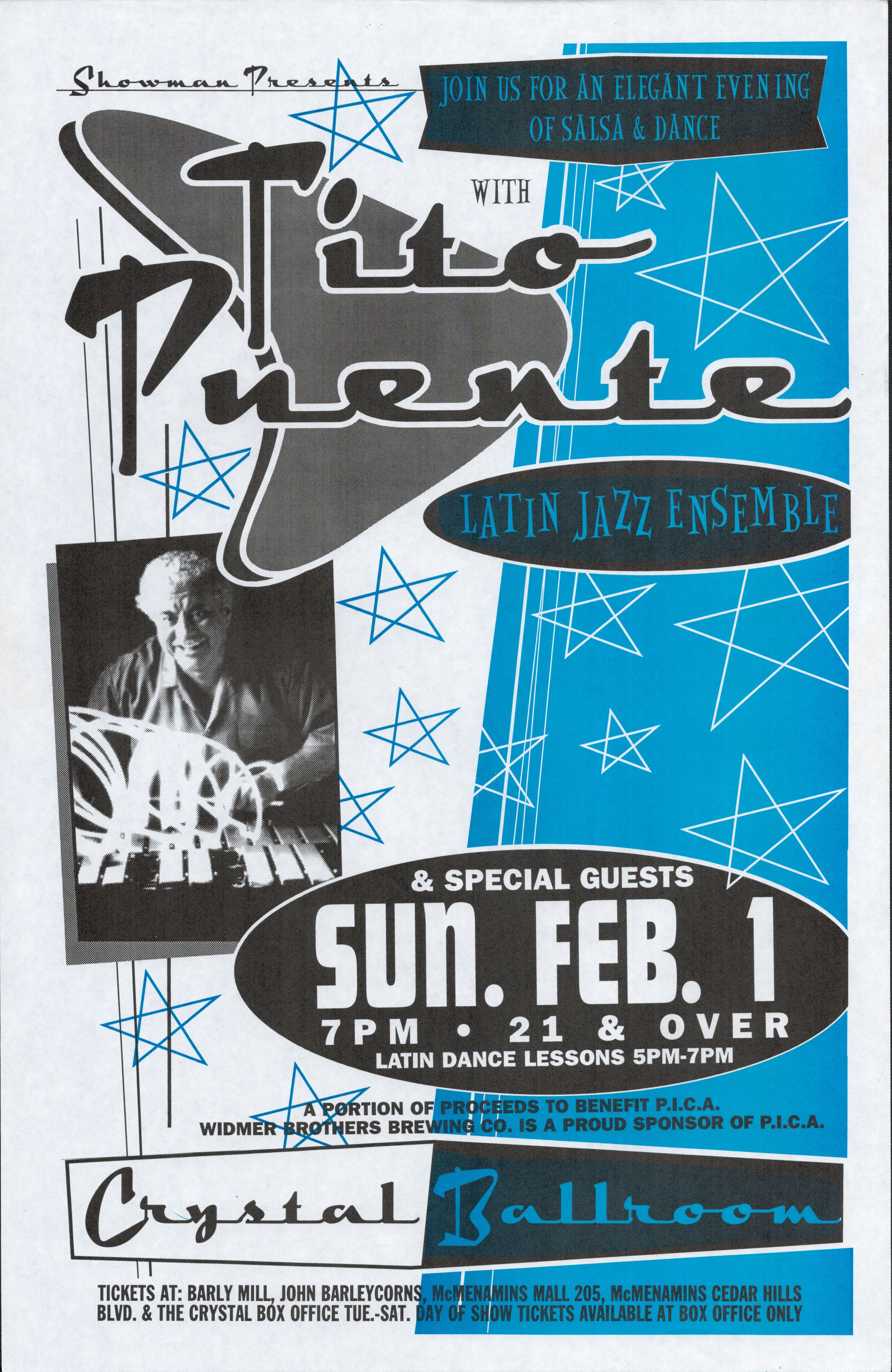 MXP-249.1 Tito Puente Crystal Ballroom 1998 Concert Poster