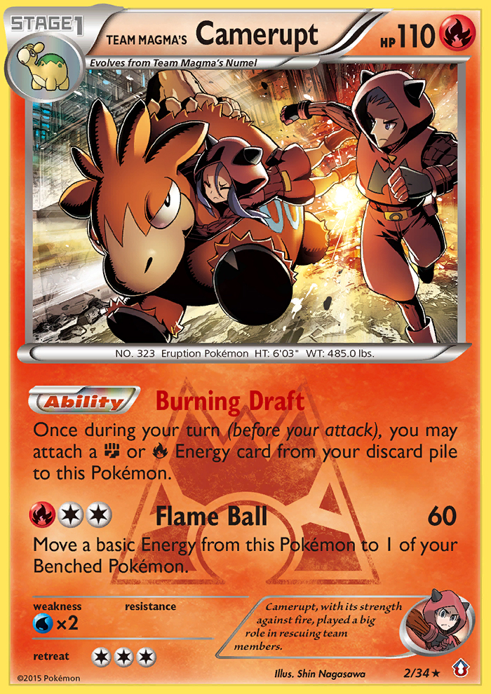 Team Magma's Camerupt (2/34) - Double Crisis Pokémon Card