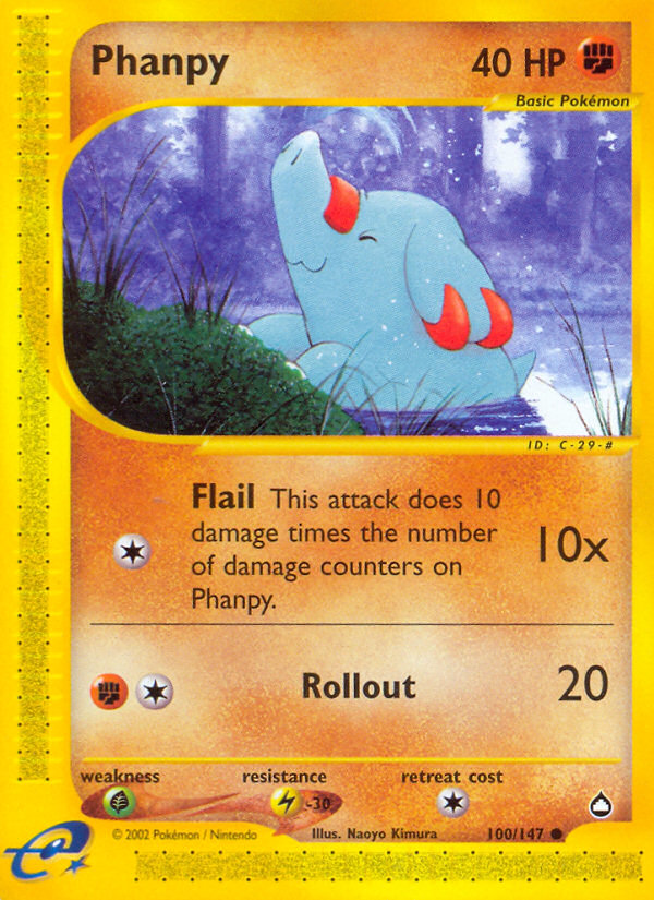 Phanpy (100/147) - Aquapolis Pokémon Card