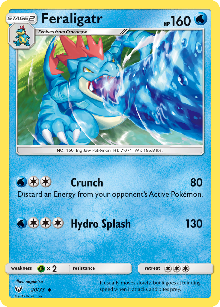 Feraligatr (20/73) - Shining Legends Pokémon Card