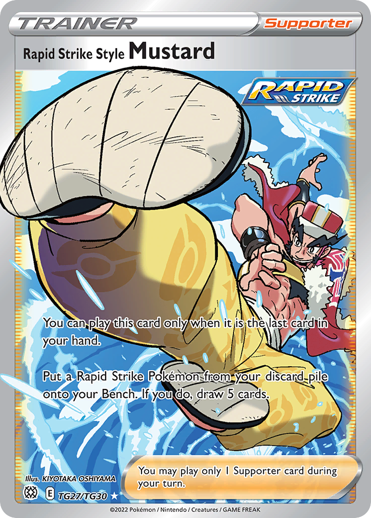 Rapid Strike Style Mustard (Trainer: Supporter) (TG27) - Brilliant Stars Trainer Gallery Pokémon Card