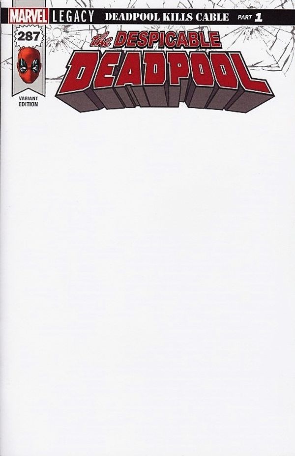 Despicable Deadpool #287 (Blank Variant Leg)