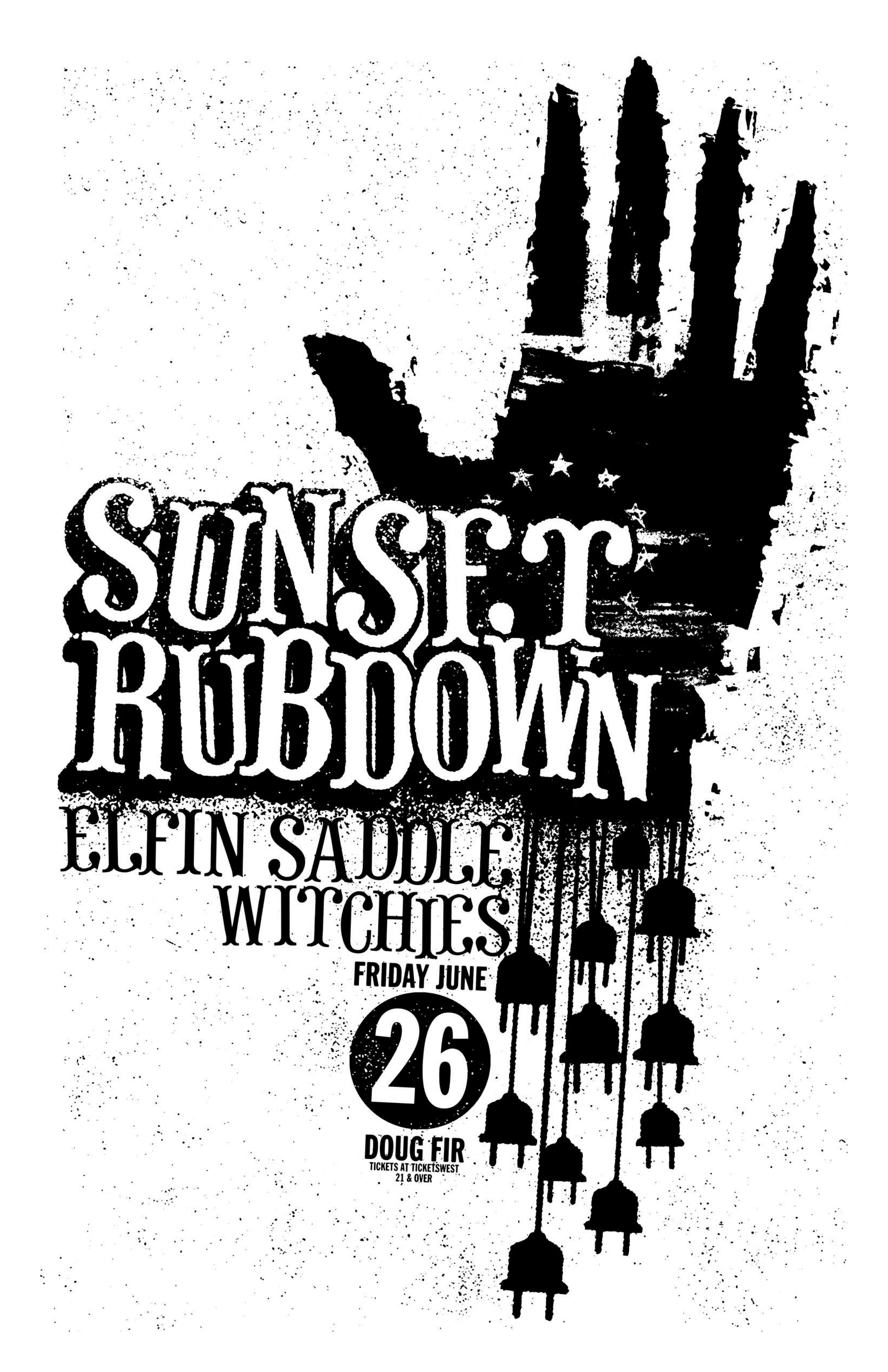 MXP-141.12 Sunset Rubdown 2009 Doug Fir  Jun 26 Concert Poster