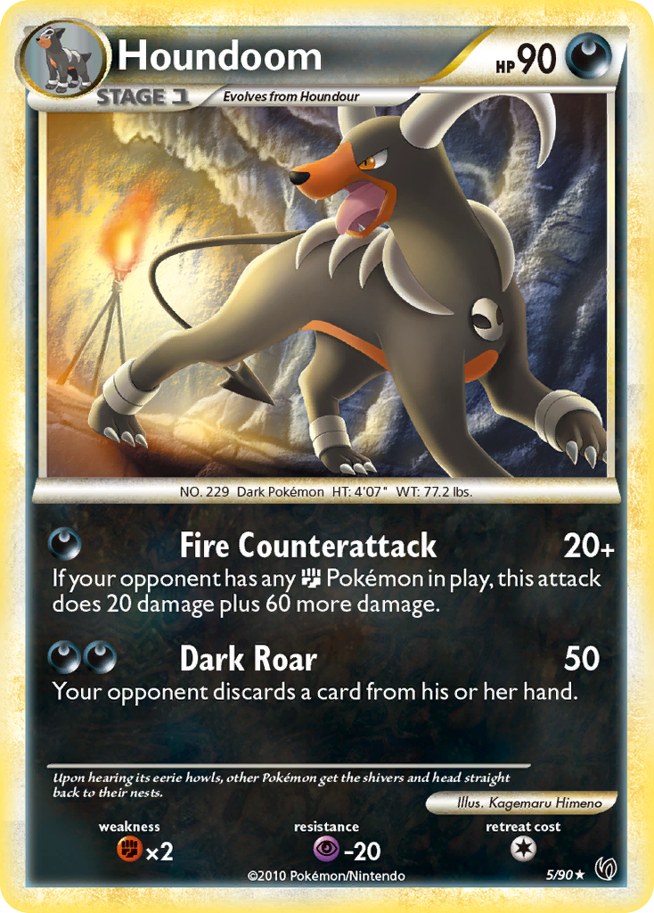 Houndoom (5/90) - HS—Undaunted Pokémon Card