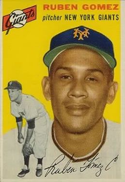 Ruben Gomez Autographed 1957 Topps Card #58 New York Giants SKU #198498 -  Mill Creek Sports