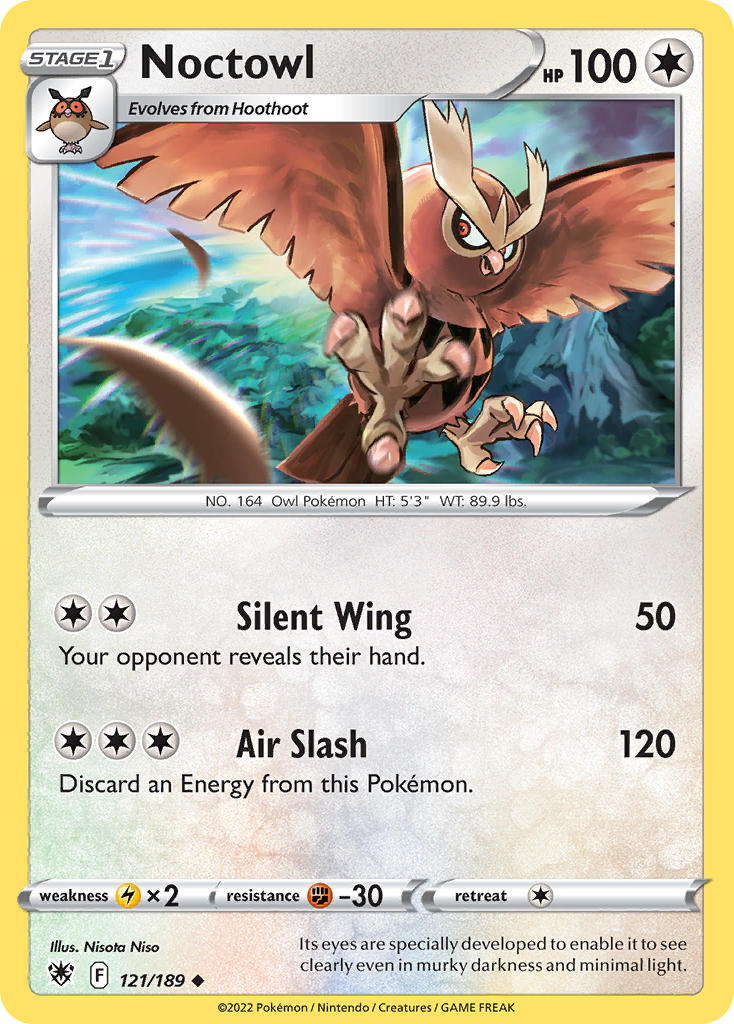 Noctowl (121/189) - Astral Radiance Pokémon Card