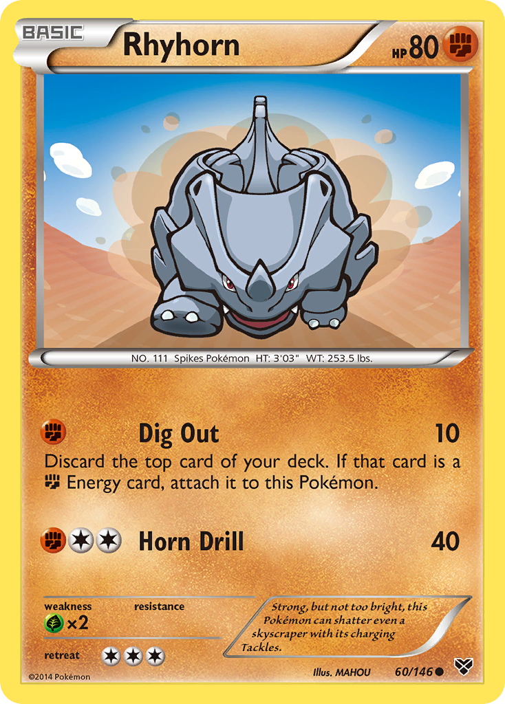 Rhyhorn (60/146) - XY Pokémon Card