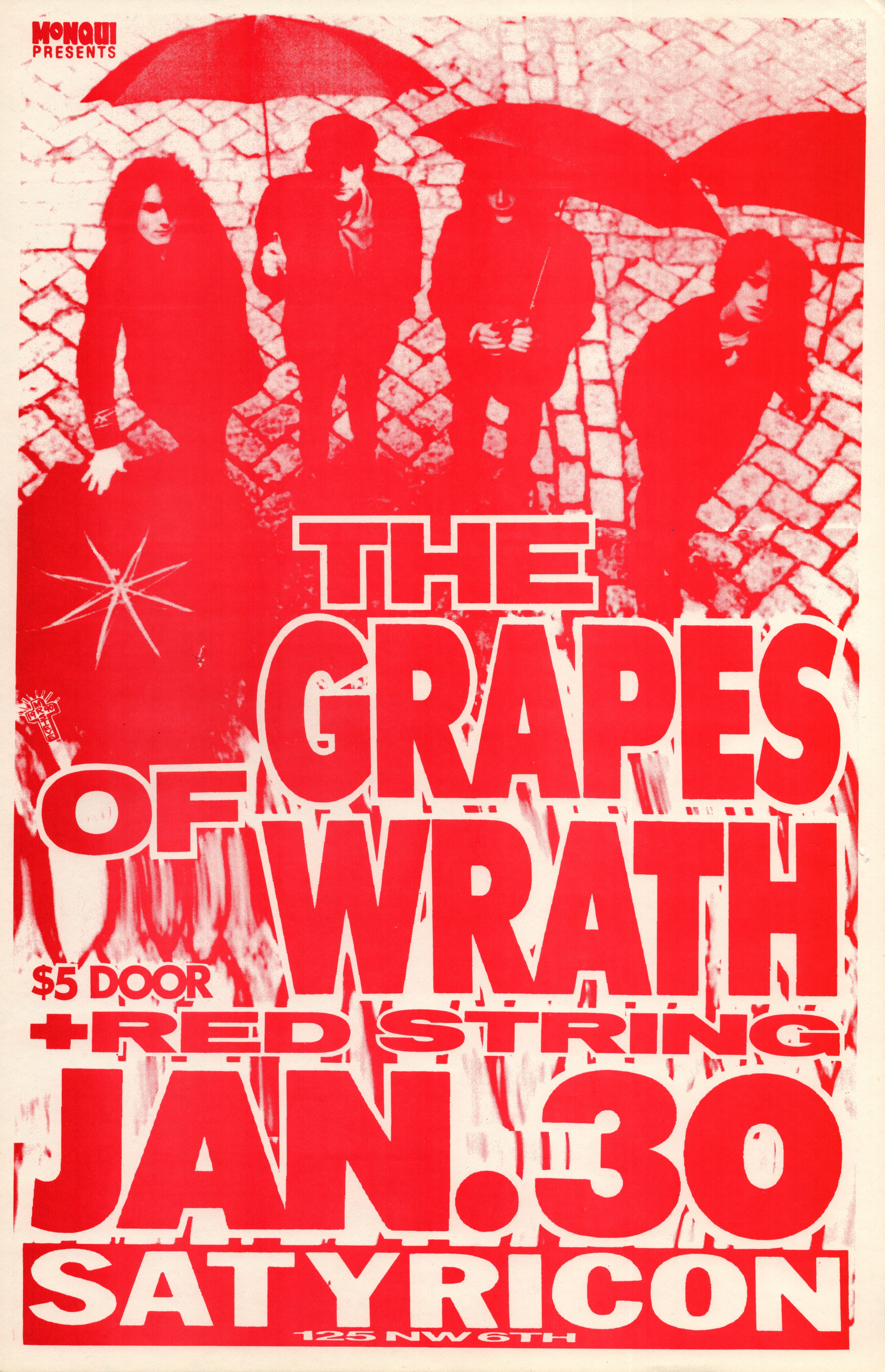 MXP-171.3 Grapes Of Wrath 1985 Satyricon  Jan 30 Concert Poster